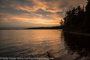 Two Island Lake Sunset, Superior National Forest