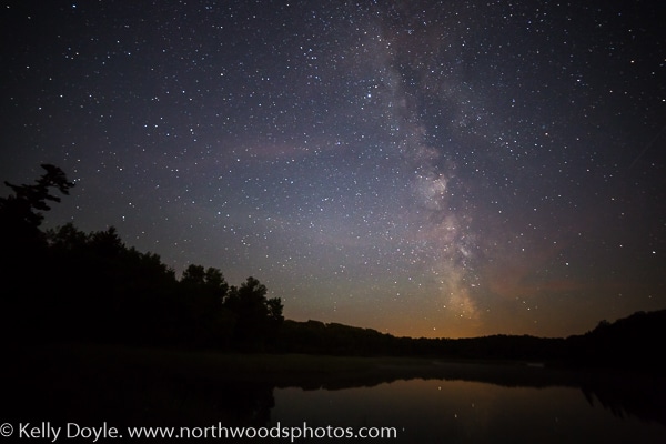 Interfalls Lake, Pattison State Park, Wisconsin, Milky Way